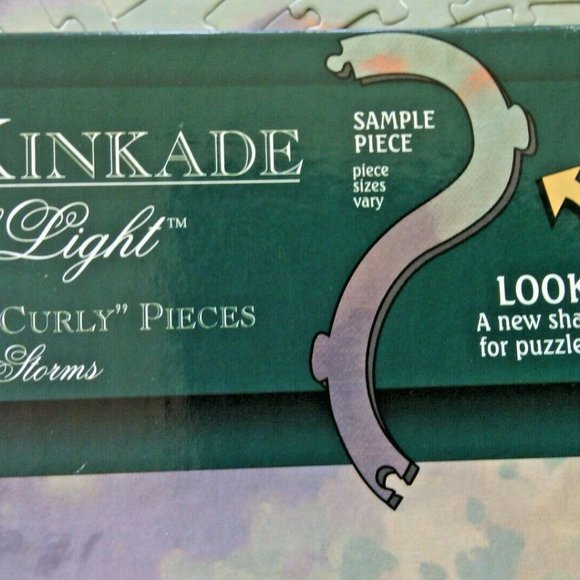 Puzzle Sea Storms 500 Pieces Jigsaw Curly Lighthouse Rocks Thomas Kinkade Box pc - Picture 5 of 16